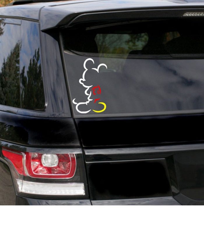 Mickey or Minnie Mouse Silhouette Vinyl Decal - Custom Size - Image 9