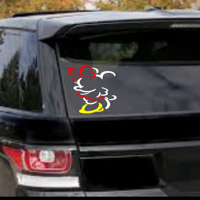 Mickey or Minnie Mouse Silhouette Vinyl Decal - Custom Size - Image 10