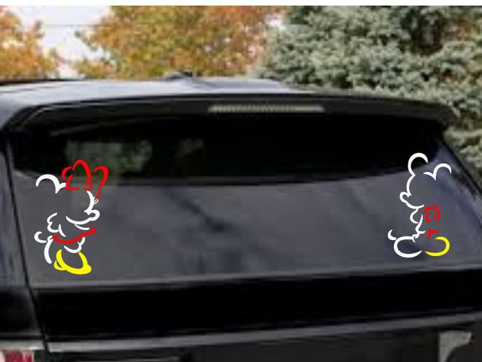 Mickey or Minnie Mouse Silhouette Vinyl Decal - Custom Size - Image 8