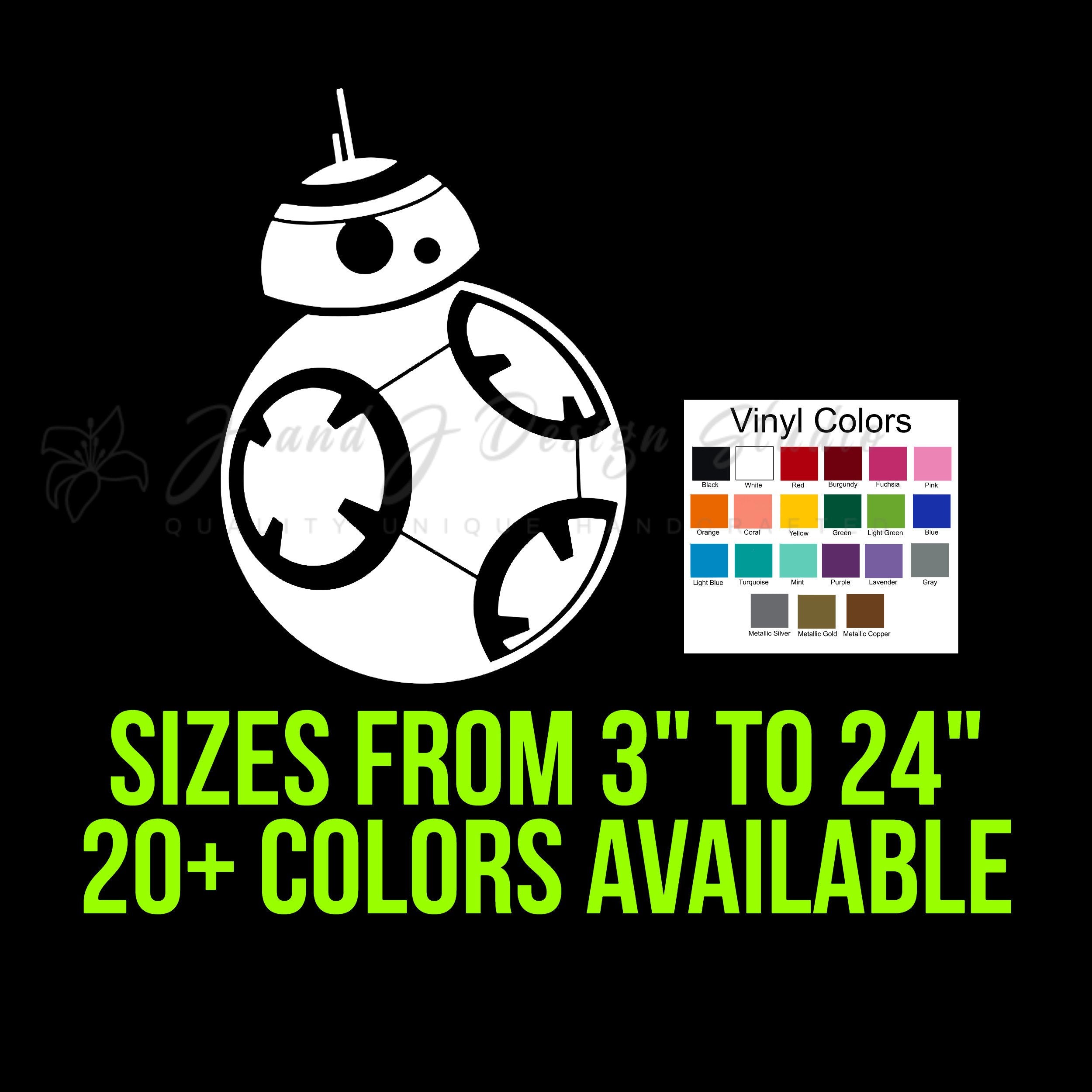 BB8 Vinyl Decal - Custom Size