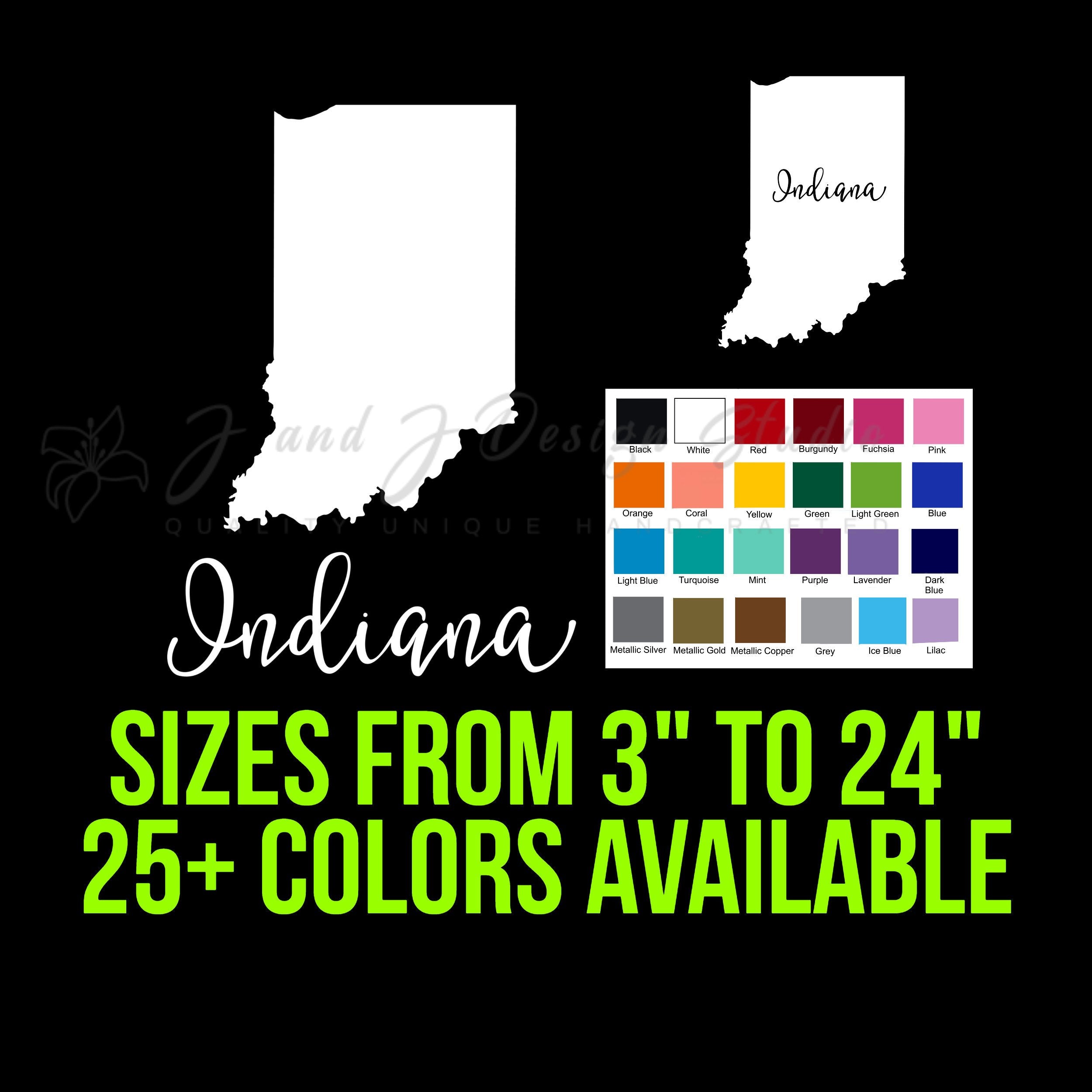 State of Indiana - Custom Size
