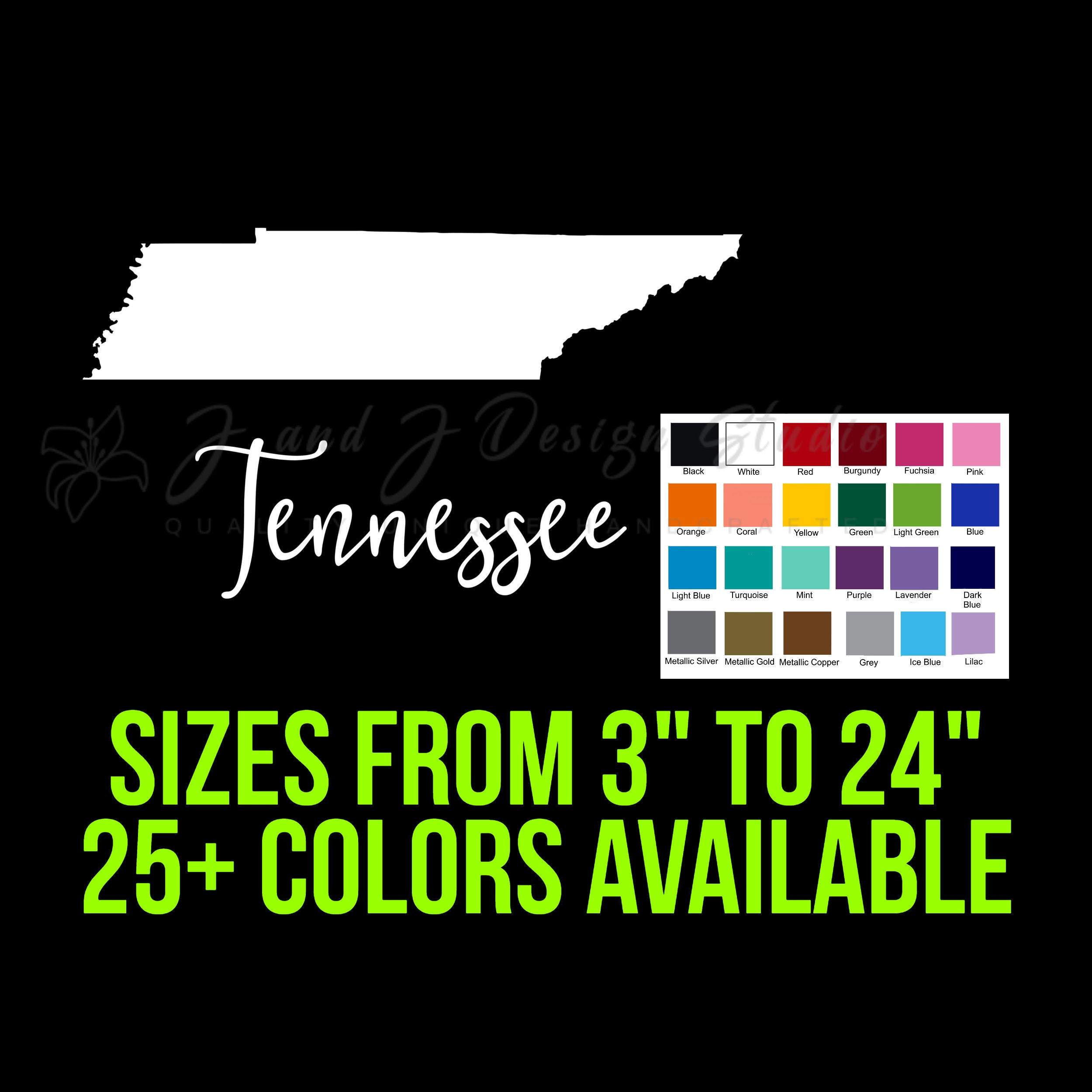 State of Tennesse - Custom Size