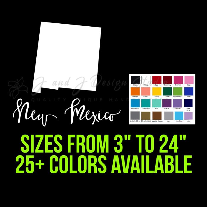 State of New Mexico - Custom Size