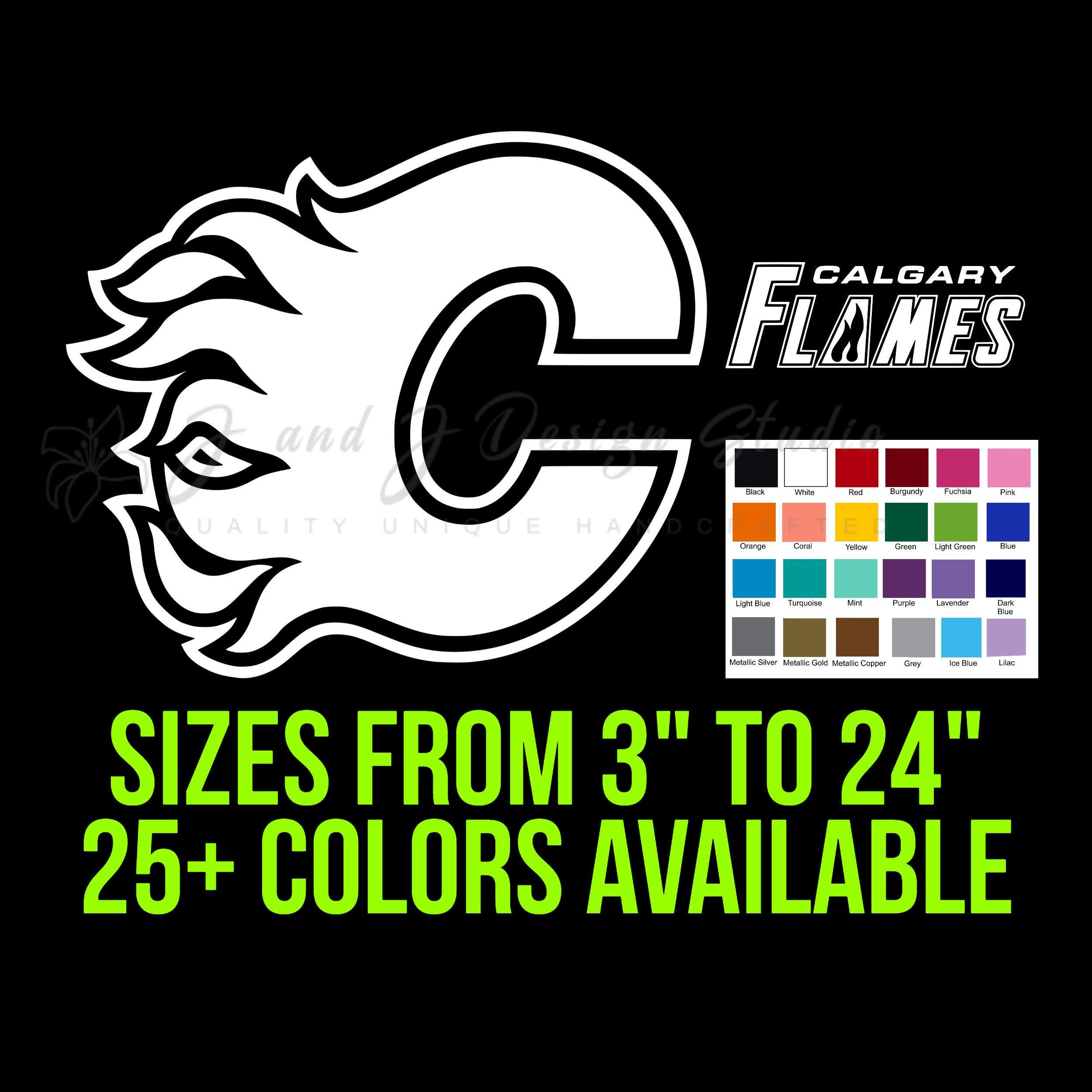 Calgary Flames Vinyl Decal - Custom Size