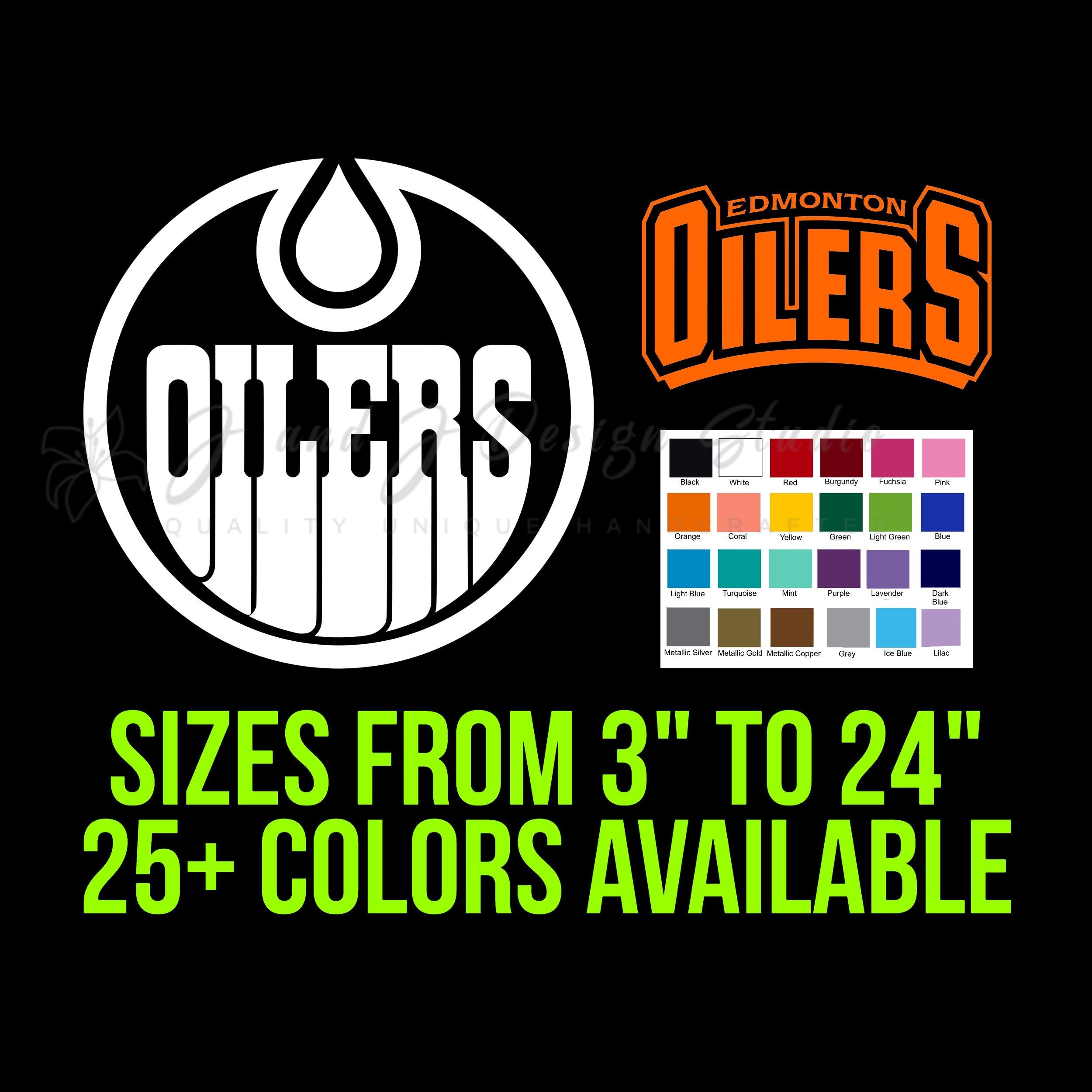 Edmonton Oilers Vinyl Decal - Custom Size
