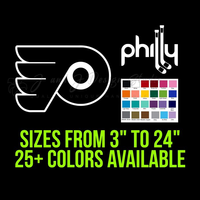 Philadelphia Flyers Vinyl Decal - Custom Size