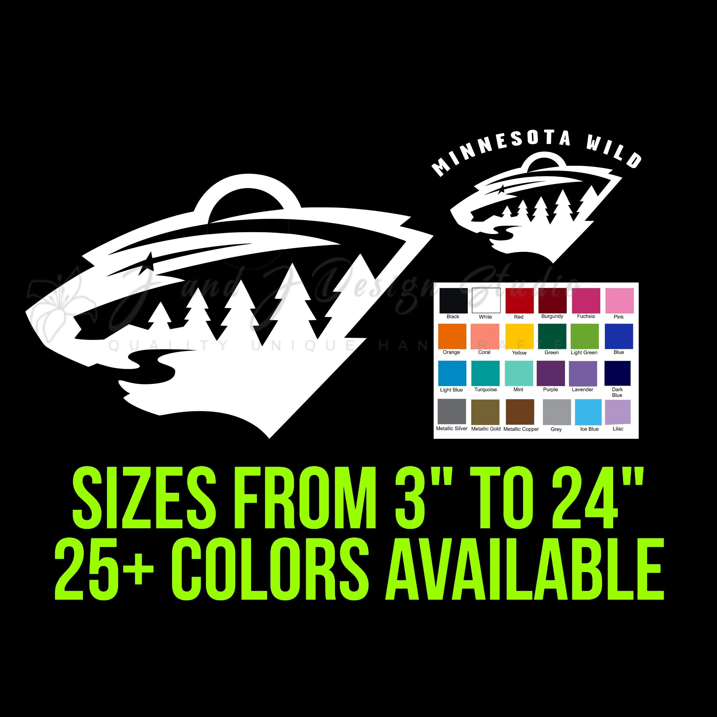 Minnesota Wild Vinyl Decal - Custom Size