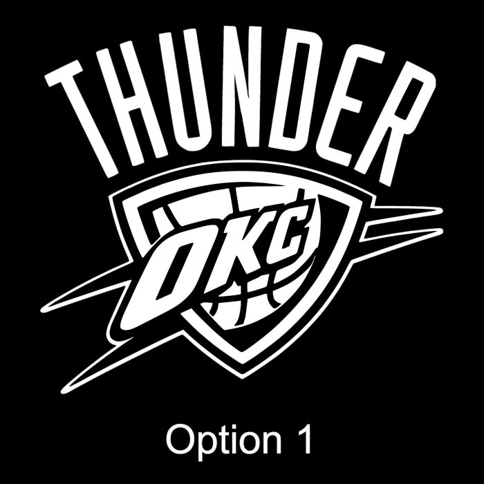 Oklahoma City Thunder Vinyl Decal - Custom Size - Image 8