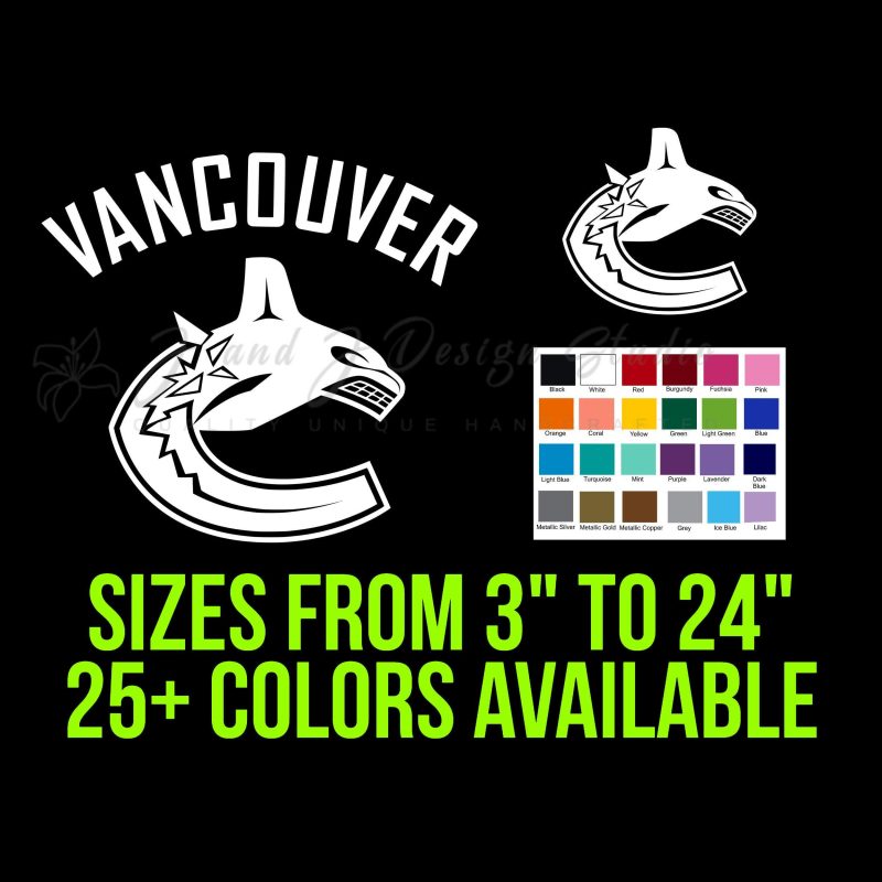 Vancouver Canucks Vinyl Decal - Custom Size
