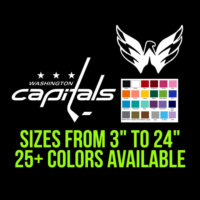 Washington Capitals Vinyl Decal - Custom Size