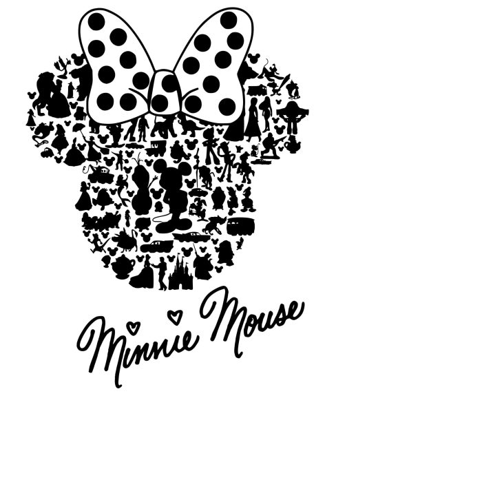 Mickey Mouse all Character Silhouette Vinyl Decal - Custom Size - Image 8