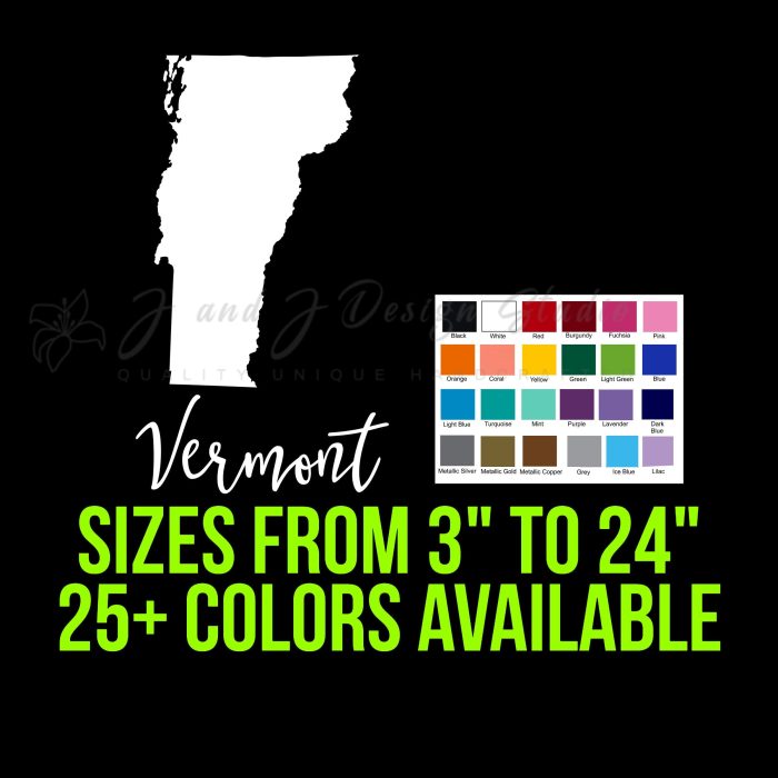 State of Vermont - Custom Size