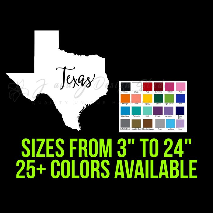 State of Texas - Custom Size