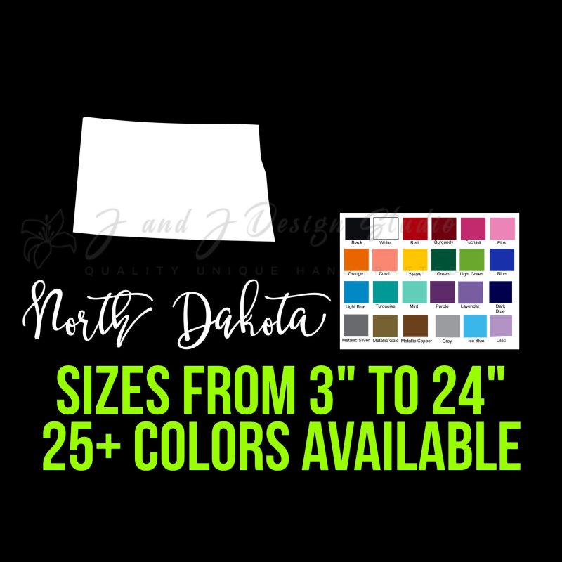 State of North Dakota - Custom Size