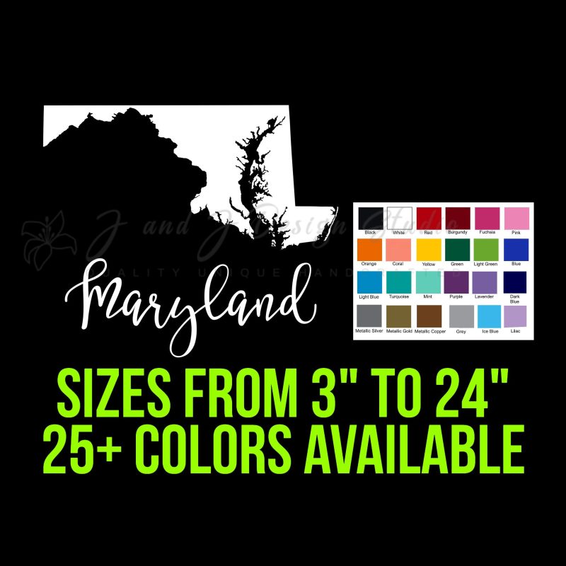 State of Maryland - Custom Size