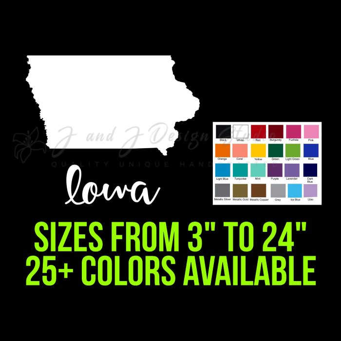 State of Iowa - Custom Size