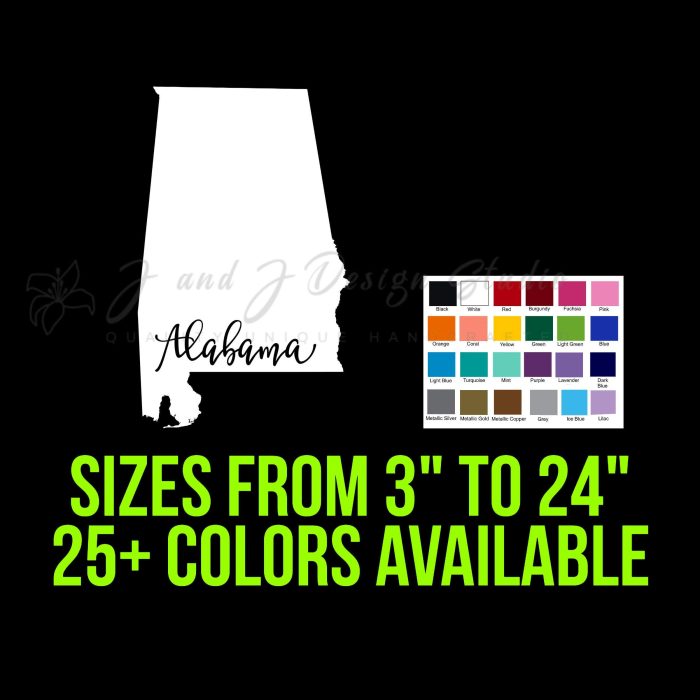 State of Alabama - Custom Size