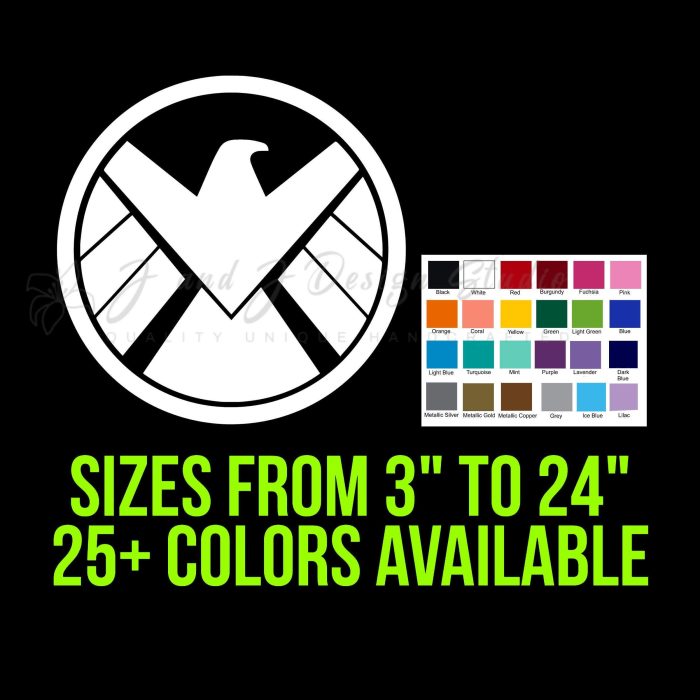 S.H.I.E.L.D Logo Vinyl Decal - Custom Size