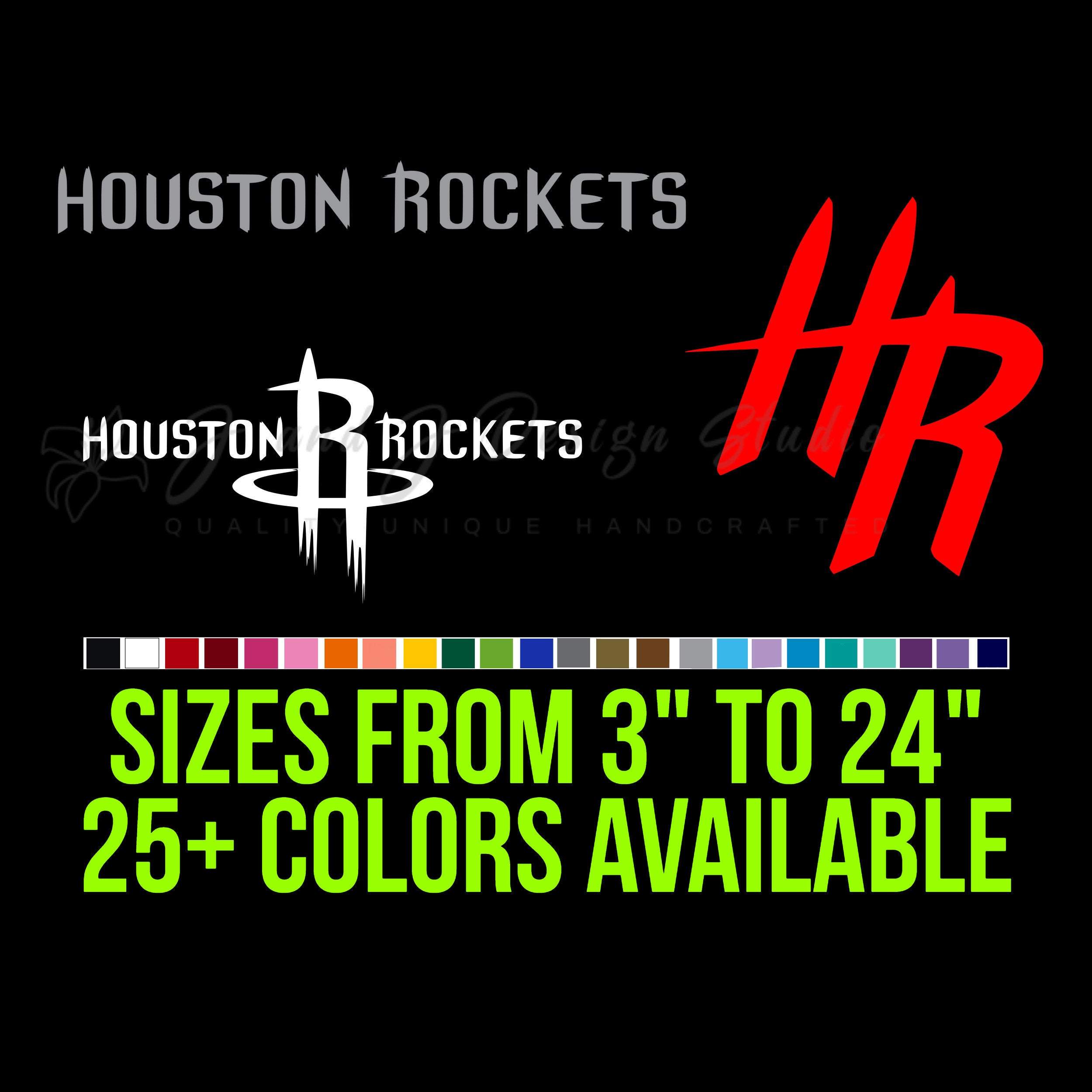 Houston Rockets Vinyl Decal - Custom Size