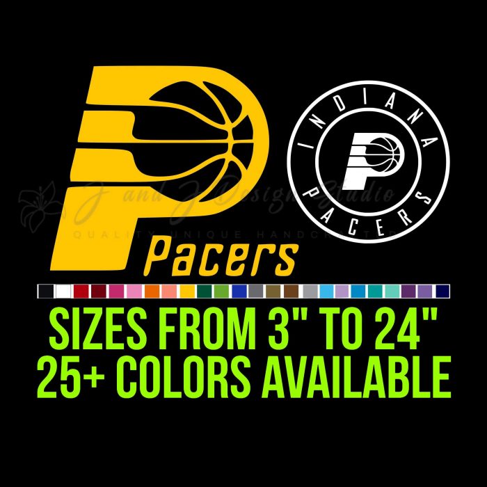 Indiana Pacers Vinyl Decal - Custom Size