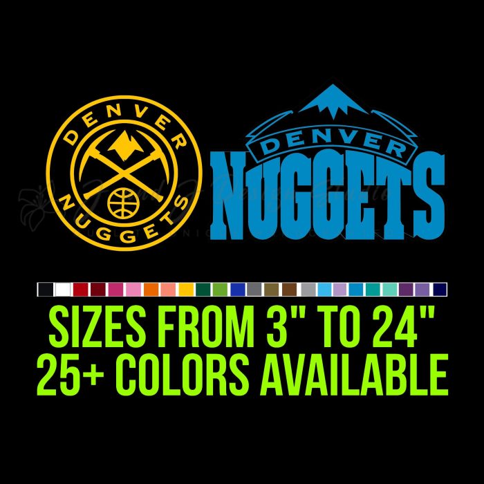 Denver Nuggets Vinyl Decal - Custom Size