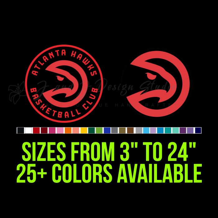 Atlanta Hawks Vinyl Decal - Custom Size