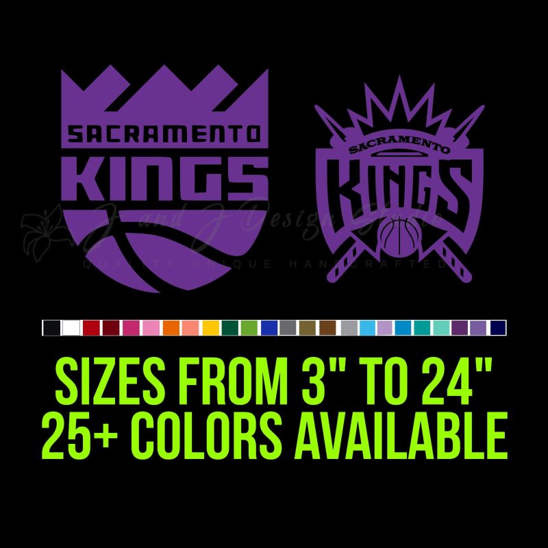 Sacramento Kings Vinyl Decal - Custom Size