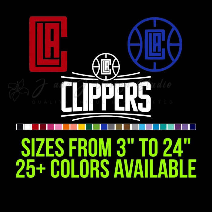 Los Angeles Clippers Vinyl Decal - Custom Size