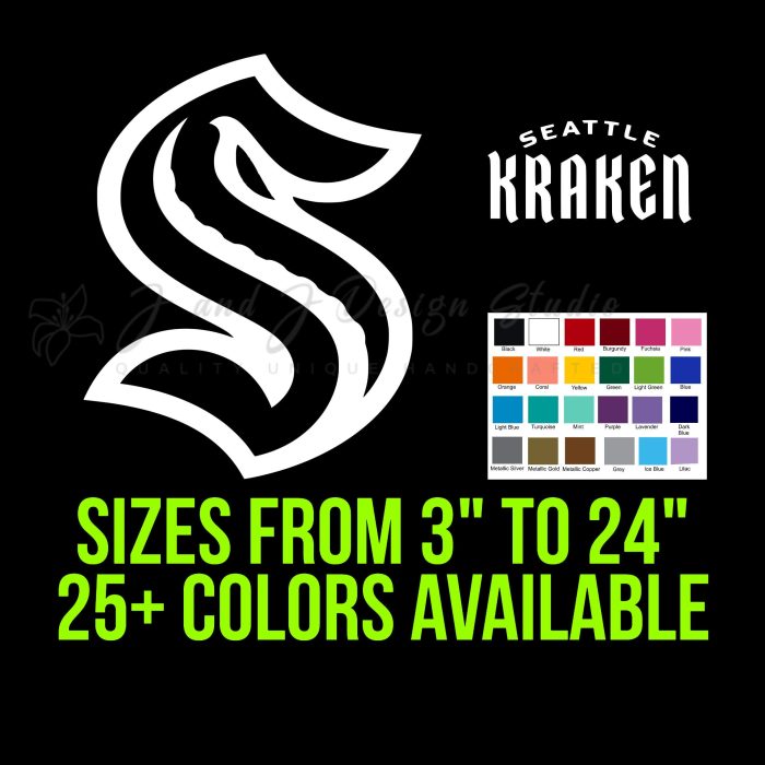 Seattle Kraken Vinyl Decal - Custom Size