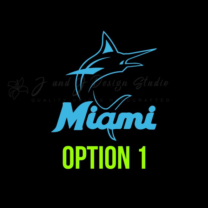 Miami Marlins Vinyl Decal - Custom Size - Image 8