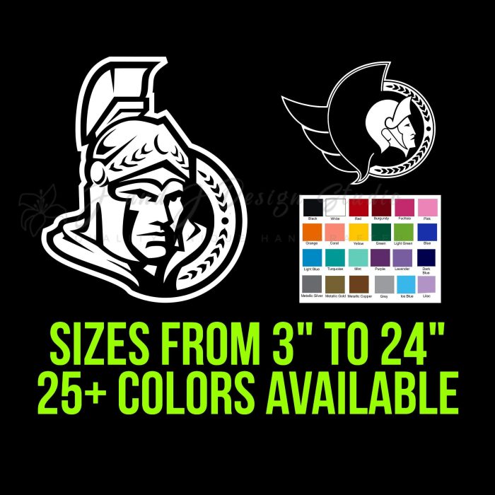 Ottawa Senators Vinyl Decal - Custom Size