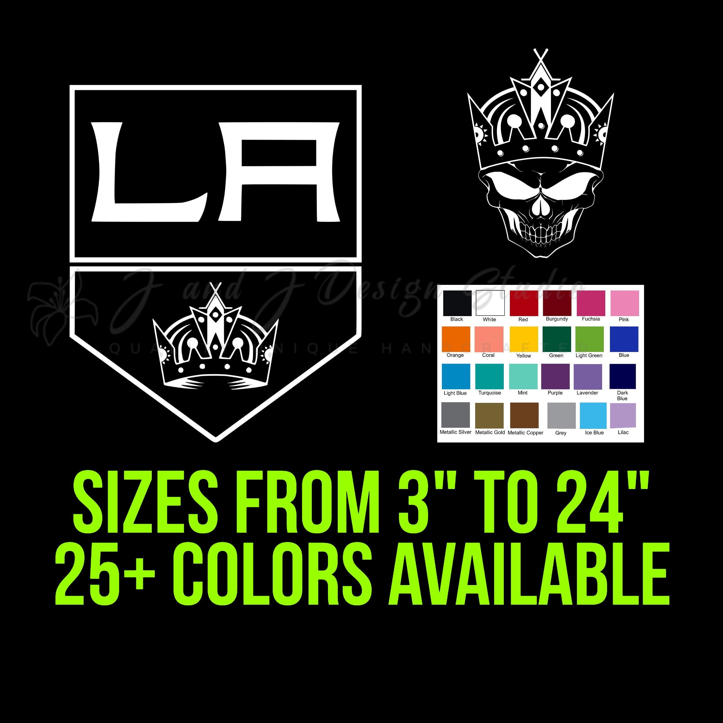 Los Angeles Kings Vinyl Decal - Custom Size