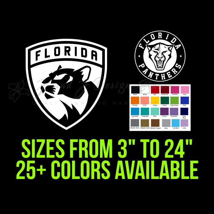 Florida Panthers Vinyl Decal - Custom Size