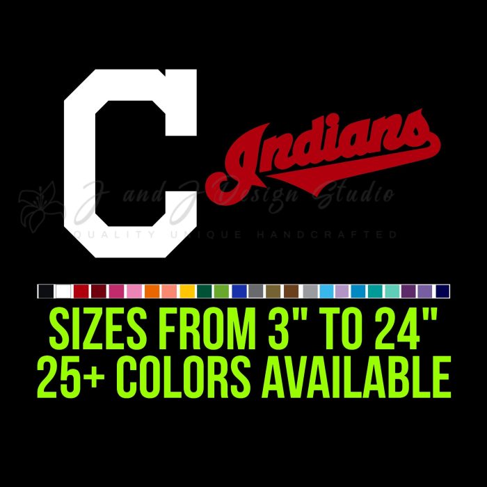 Cleveland Indians Vinyl Decal - Custom Size