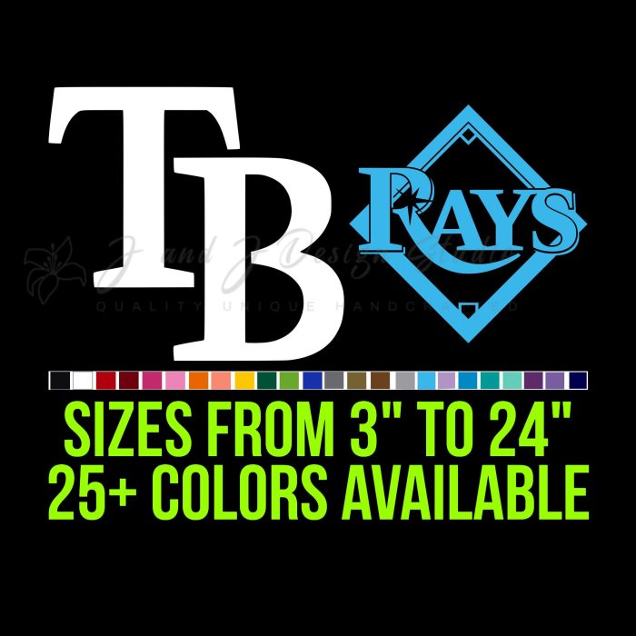 Tampa Bay Rays Vinyl Decal - Custom Size