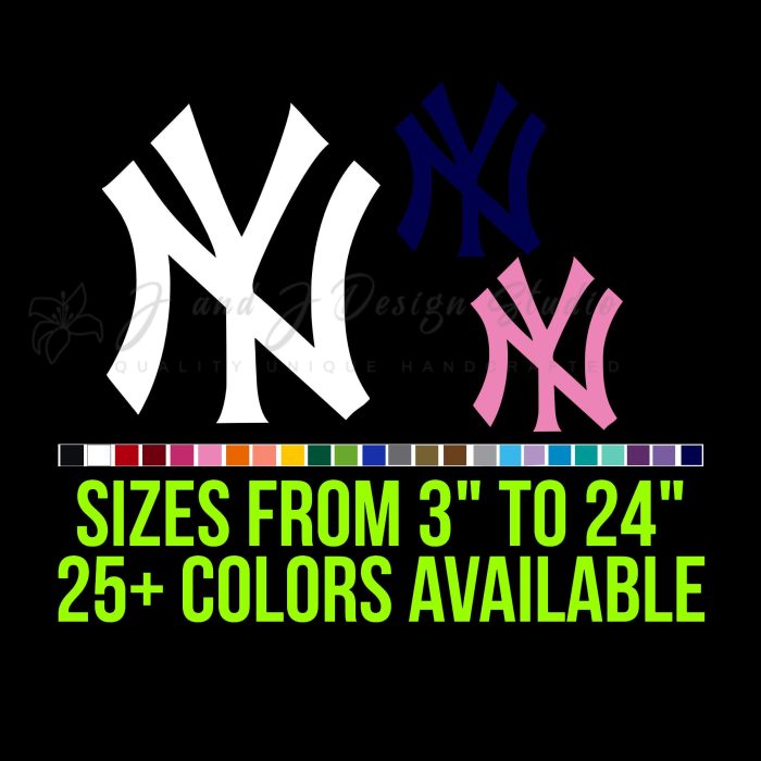 New York Yankees Vinyl Decal - Custom Size