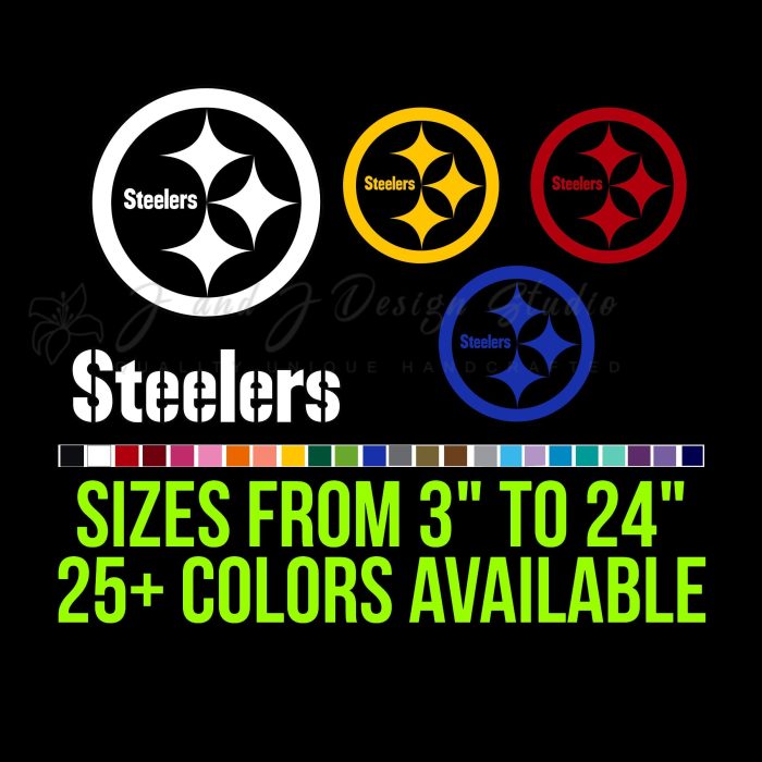 Pittsburgh Steelers Vinyl Decal - Custom Size
