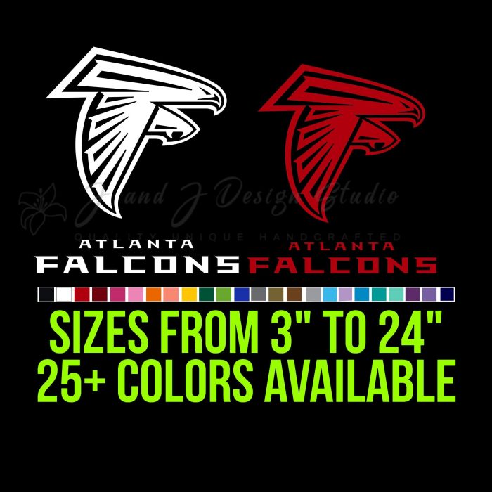 Atlanta Falcons Vinyl Decal - Custom Size