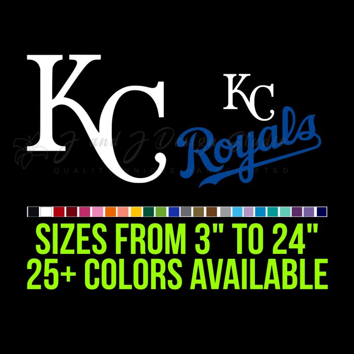 Kansas City Royals Vinyl Decal - Custom Size