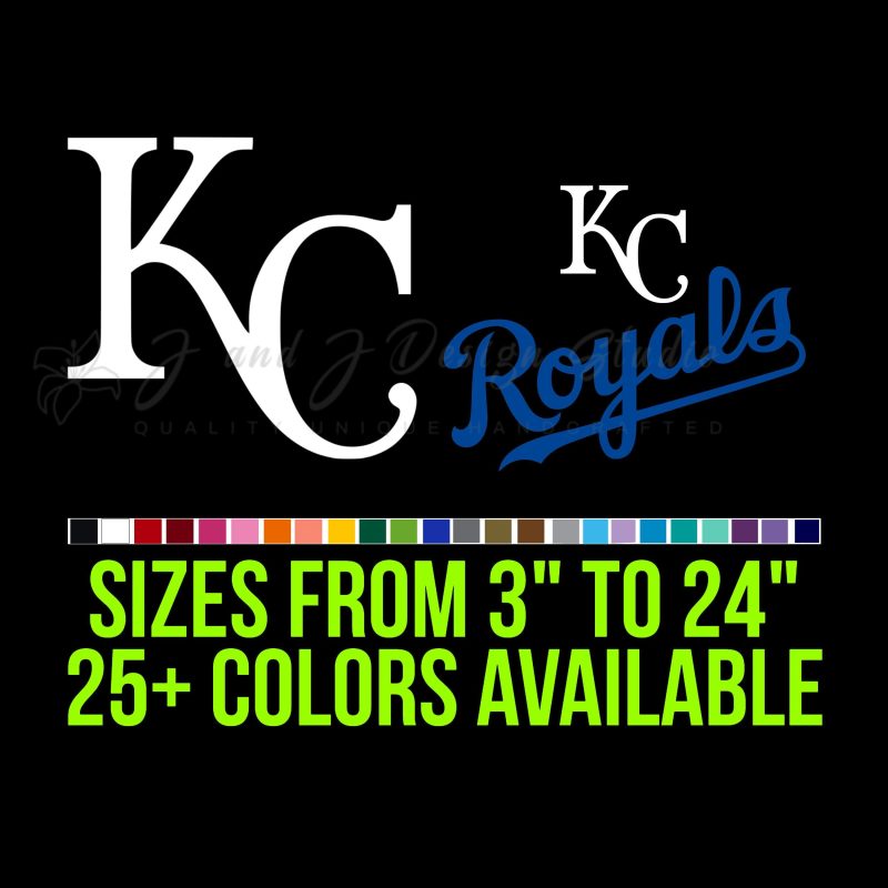 Kansas City Royals Vinyl Decal - Custom Size