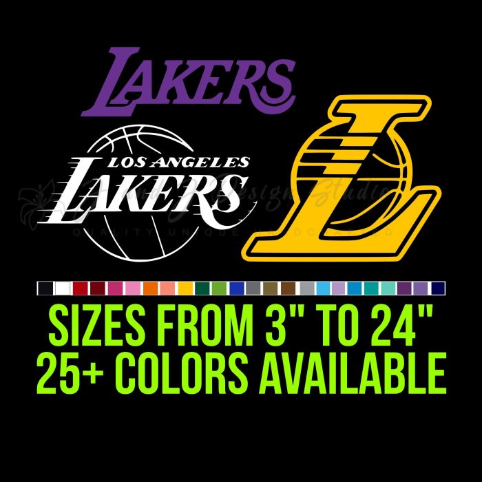 Los Angeles Lakers Vinyl Decal - Custom Size