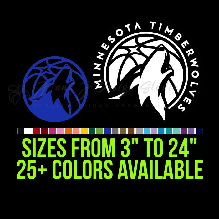 Minnesota Timberwolves Vinyl Decal - Custom Size