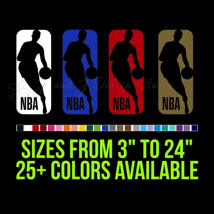 NBA Logo Vinyl Decal - Custom Size