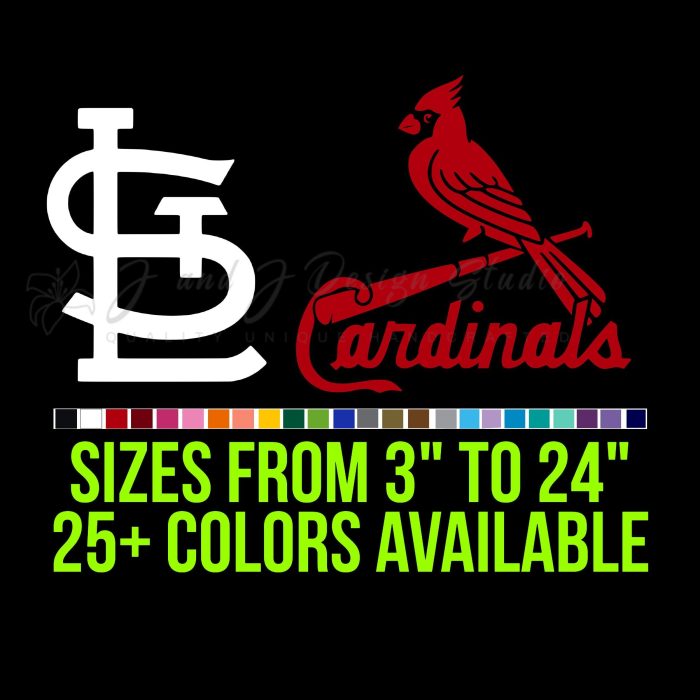 St Louis Cardinals Vinyl Decal - Custom Size