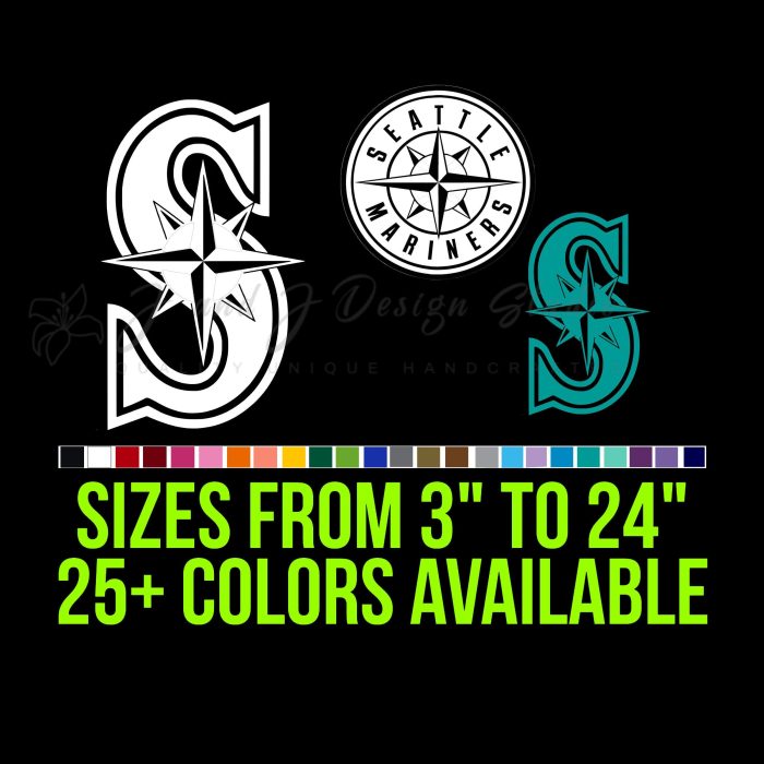 Seattle Mariners Vinyl Decal - Custom Size