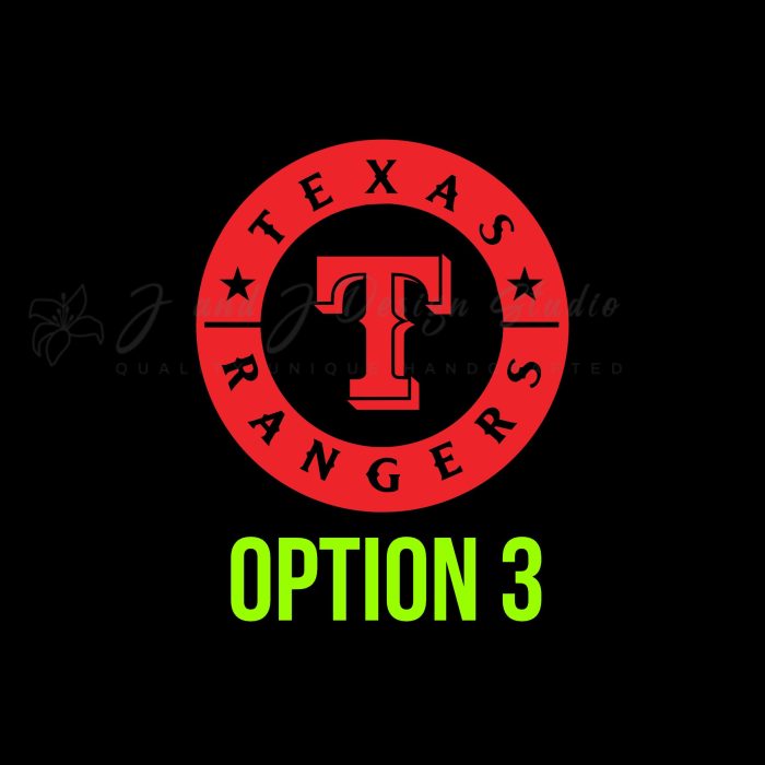 Texas Rangers Vinyl Decal - Custom Size - Image 10