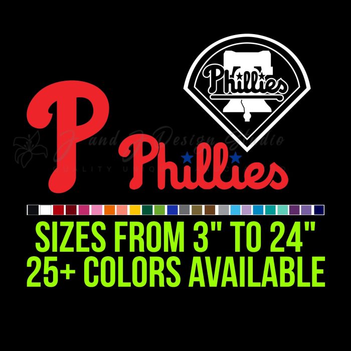 Philadelphia Phillies Vinyl Decal - Custom Size