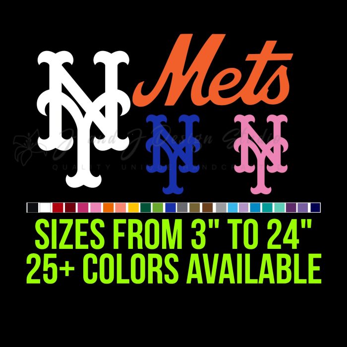 New York Mets Vinyl Decal - Custom Size