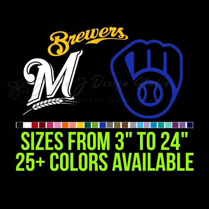 Milwaukee Brewers Vinyl Decal - Custom Size