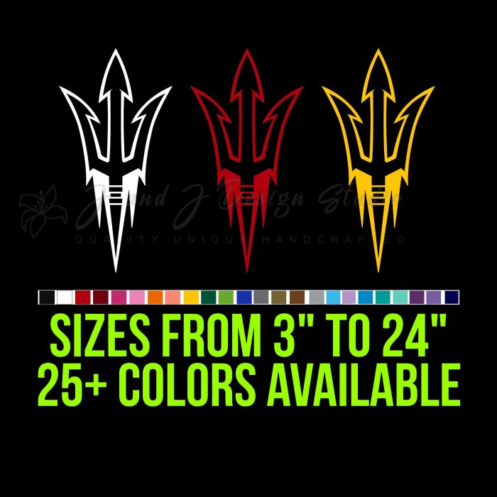 Arizona State Sun Devils Vinyl Decal - Custom Size